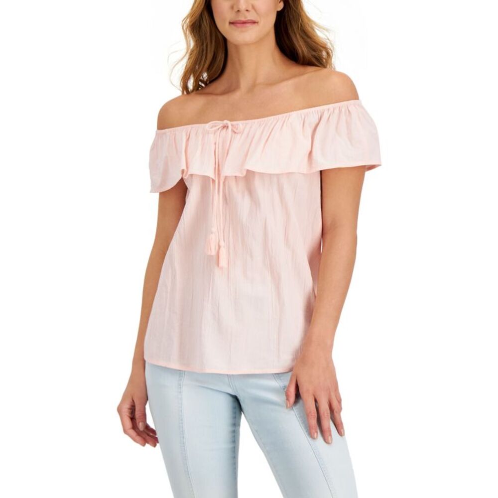 Style & Co Womens Off The Shoulder Top